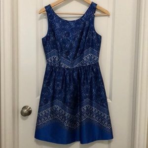 Blue printed Dress.